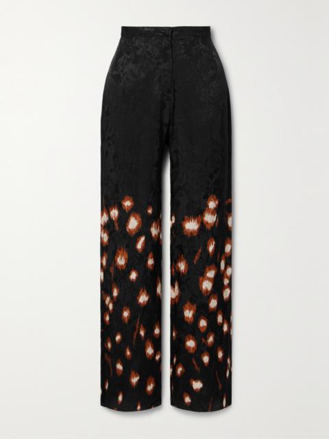 Johanna Ortiz + Net Sustain Aromatic Evenings Printed Satin-jacquard Straight-leg Pants