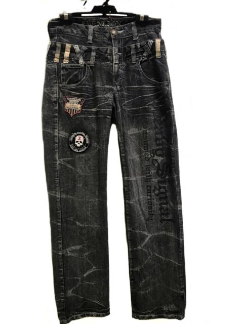 Hysteric Glamour Creation Double Waist Patches Jeans Pants