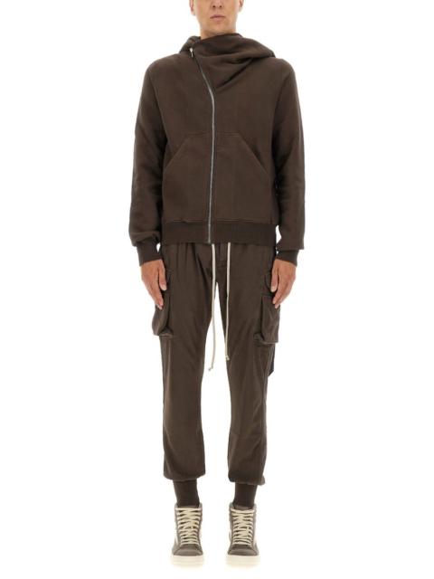 Rick Owens DRKSHDW Rick Owens Drkshdw Men Asymmetrical Zipper Sweatshirt