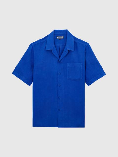 Vilebrequin Men Bowling Linen Shirt Solid