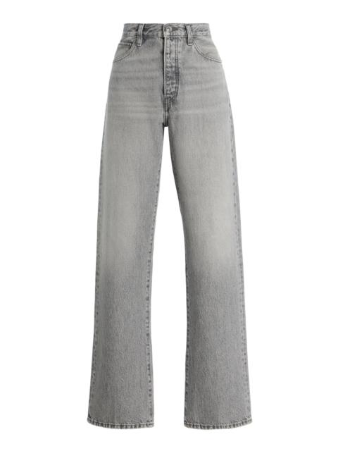 FRAME The Vertical Rigid High-Rise Straight-Leg Jeans grey