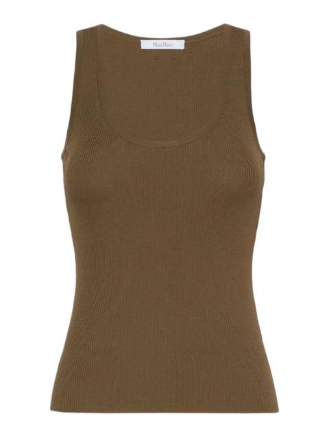 Max Mara Max Mara Women Fitted Ribbed Top In Viscose Crepe