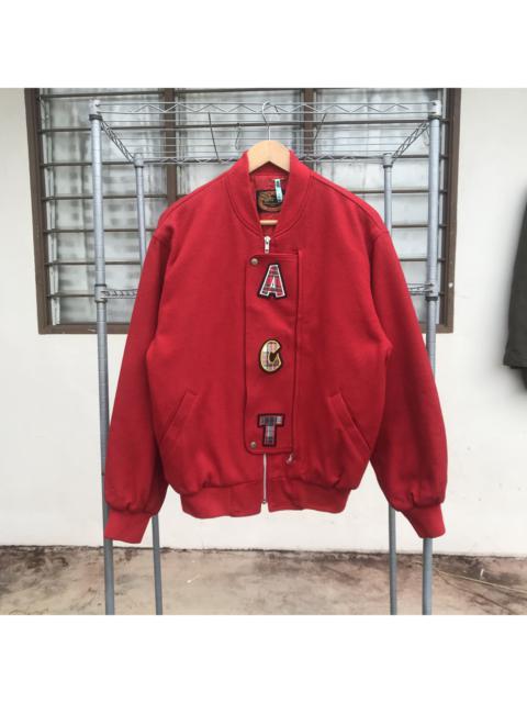 Other Designers Vintage - Vintage Varsity wool jacket My Lord ACT patches japanese brand