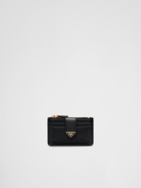 Prada Saffiano and smooth leather card holder