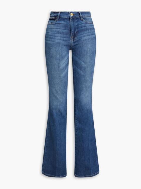 FRAME Le High Flare faded high-rise flared jeans