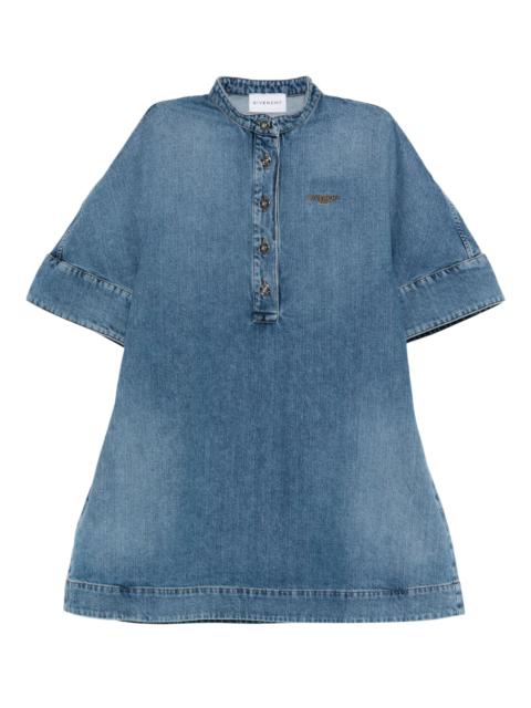 Givenchy embroidered button-placket mini dress