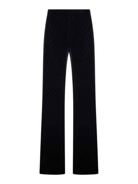 GUCCI Gucci Men Gg Stretch Dévoré Velvet Trousers