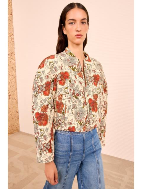 ULLA JOHNSON Lavinia Silk Quilted Bomber Jacket