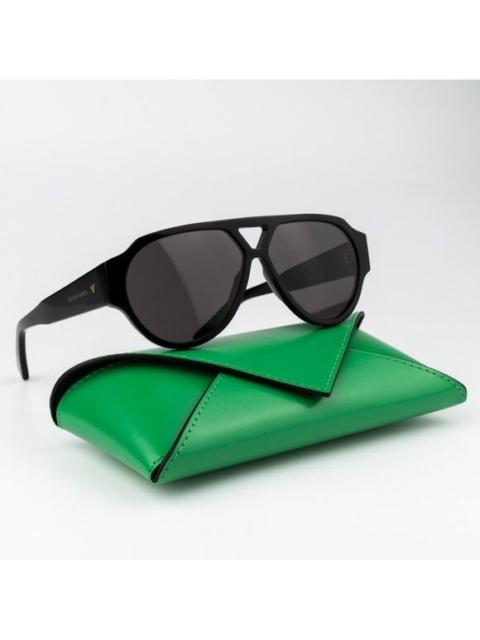 Bottega Veneta NEW Bottega Veneta BV1318S 001 Black Grey Pilot Unisex Sunglasses