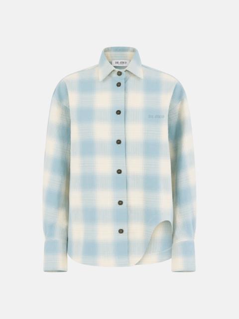 THE ATTICO ''ELIZA'' LIGHT BLUE AND WHITE SHIRT