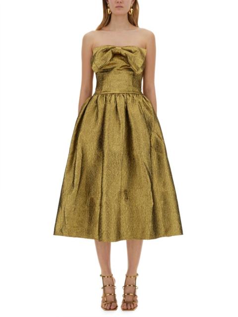 self-portrait Self-Portrait Women Metallic Jacquard Midi Dress