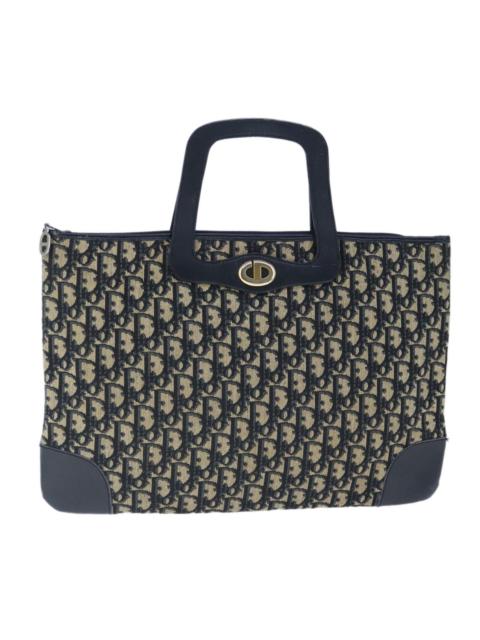 Dior DIOR Trotter Canvas Hand Bag Canvas Navy
