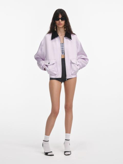self-portrait Lilac Viscose Jacket