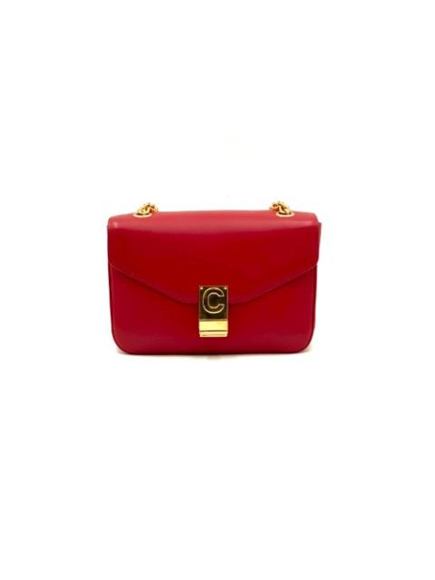 CELINE Celine Red C Buckle Chain Bag Medium 187253BFB.27ED