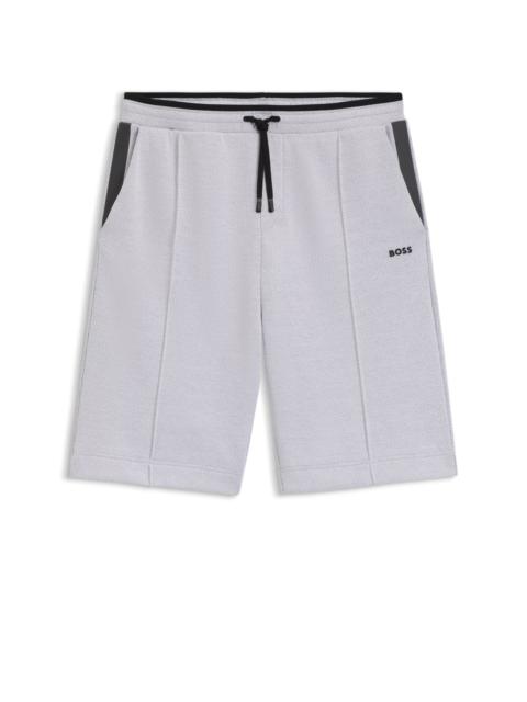 BOSS RELAXED-FIT SHORTS IN QUILTED JACQUARD
