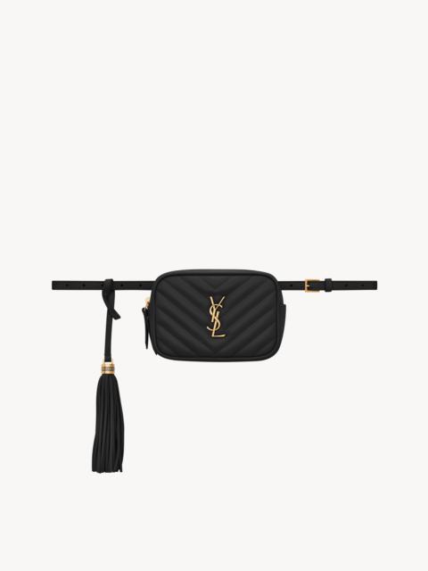 SAINT LAURENT LOU BELT BAG IN QUILTED LEATHER