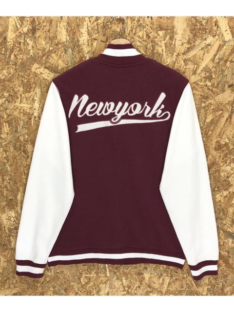 Other Designers Vintage - Vintage New York Embroidery Logo Button Up Jacket Sweatshirt