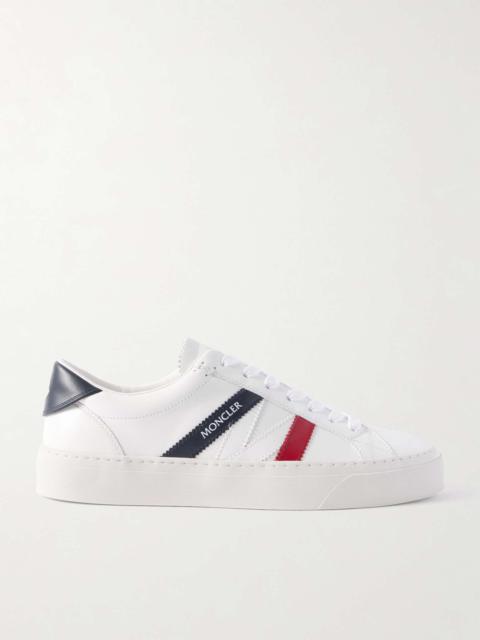 Moncler Monaco M Striped Leather Sneakers