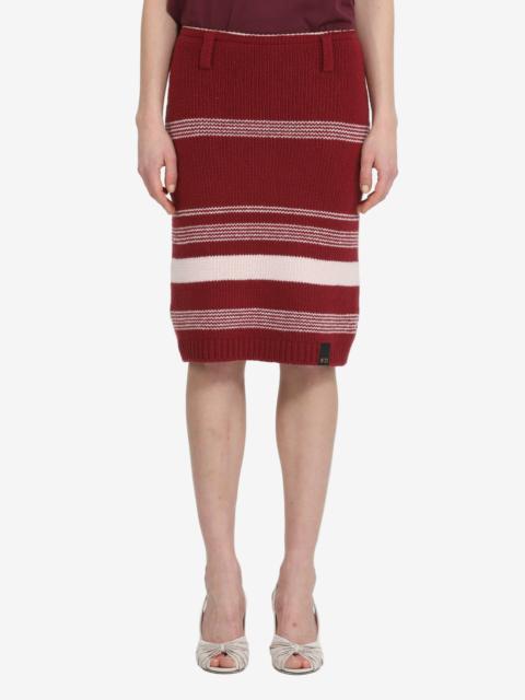 N°21 STRIPED KNIT SKIRT