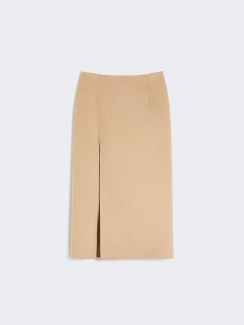 Sportmax Long double-faced wool skirt - caramel