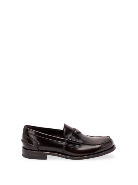 Prada Prada Men Brushed Leather Loafers
