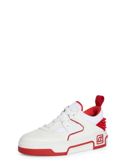 Christian Louboutin Christian Louboutin Astroloubi Mixed Media Low Top Sneaker in J679 White/Loubi at Nordstrom