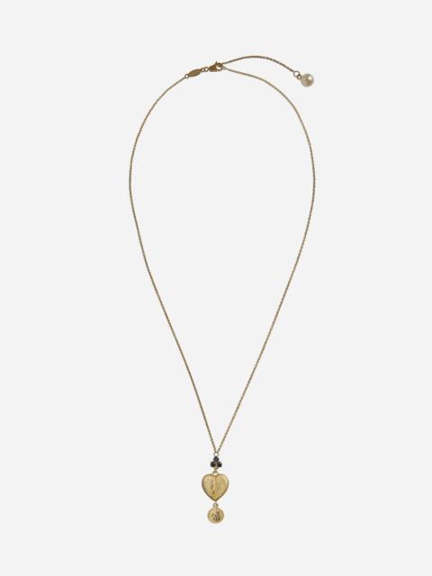 Dolce & Gabbana Sicily Pendant  18-carat yellow gold and black sapphires
