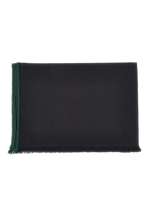 GUCCI Gucci Jacquard Silk Wool-blend Scarf Black