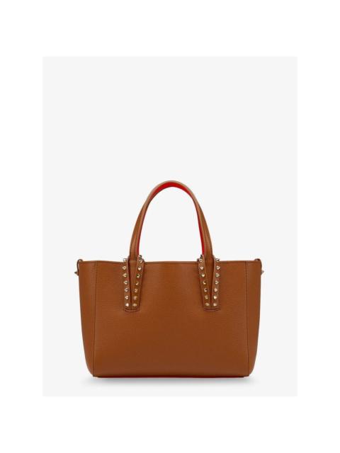 Christian Louboutin CHRISTIAN LOUBOUTIN Cabata Mini Studded Brown Leather Top Ha