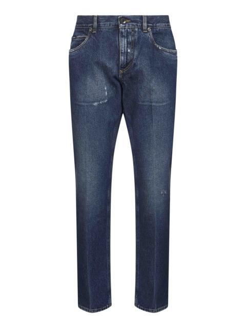 Dolce & Gabbana Dolce & Gabbana Men Blue Cotton Denim Regular Jeans