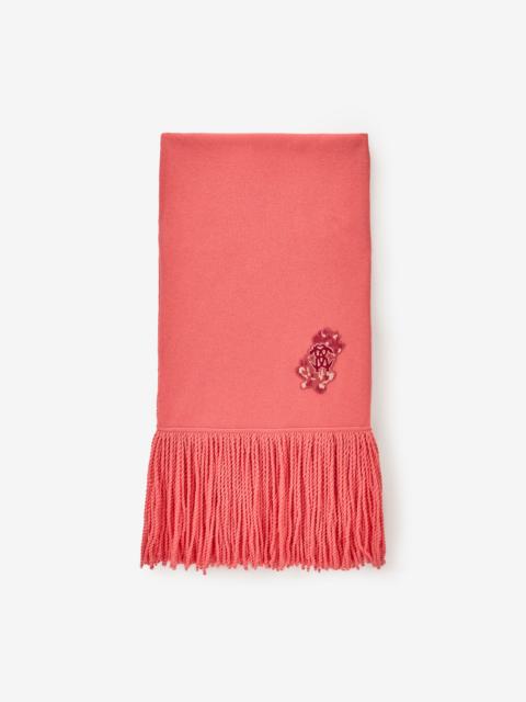 Roberto Cavalli Antique pink scarf with Monogram Mirror Snake