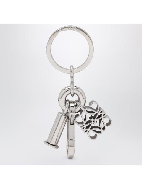Loewe Loewe Palladium-Tone Anagram Keyring In Brass Women