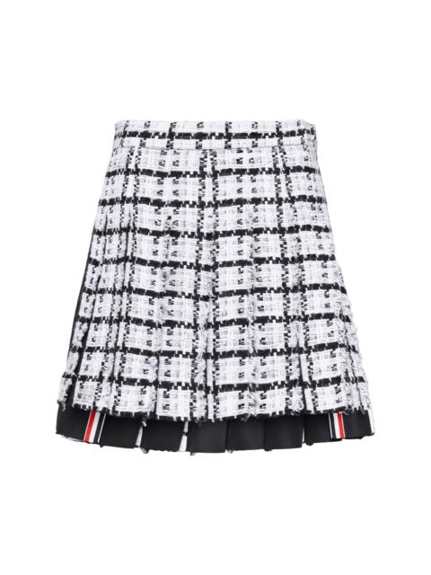 knife-pleat mini skirt