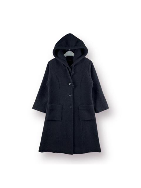Other Designers Avant Garde - 🔥 black Wool Knit Giglio hoodie Long Coat