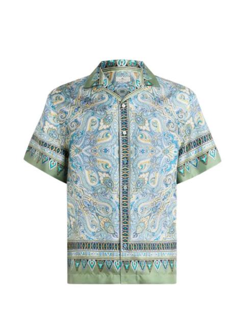 Etro Etro Men Silk Shirt With Paisley Print