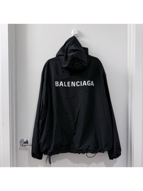 $2490 Value Balenciaga Logo Oversize Coat | Black | Medium