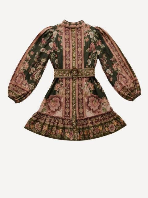 FARM RIO Green Flowering Garden Tree Mini Dress