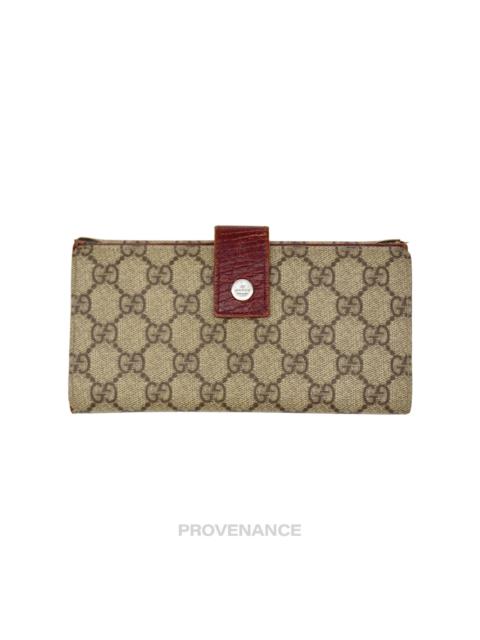 GUCCI Gucci Long Wallet - GG Supreme Red