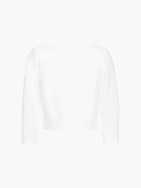 Other Designers Holly cropped crepe top