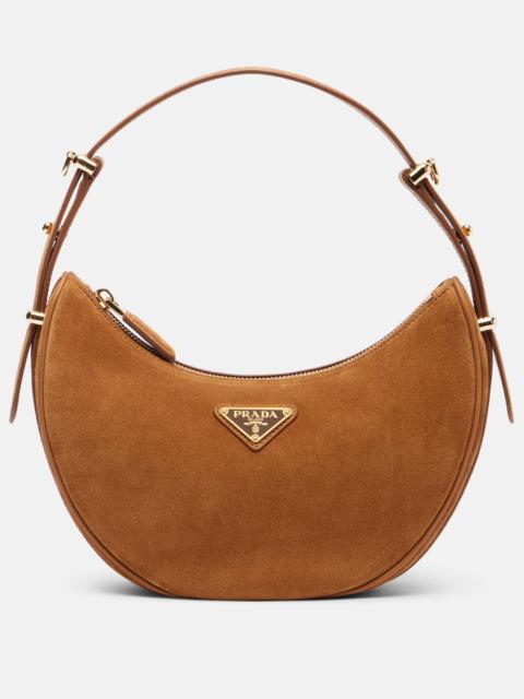 Prada Arqué suede shoulder bag