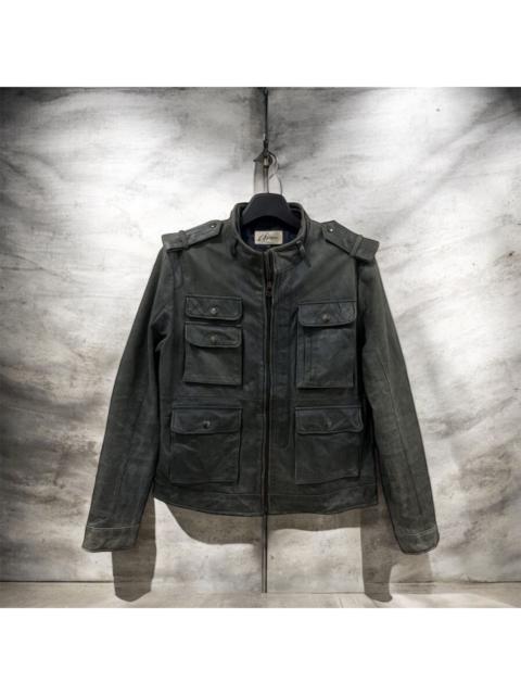 Other Designers VTG CARUSO M65 Leather Multipocket Jacket
