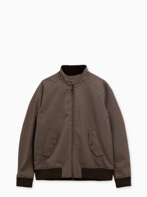 Barbour BARBOUR X BARACUTA JACKET PORTON SHOWERPROOF BROWN HOUNDSTOOTH