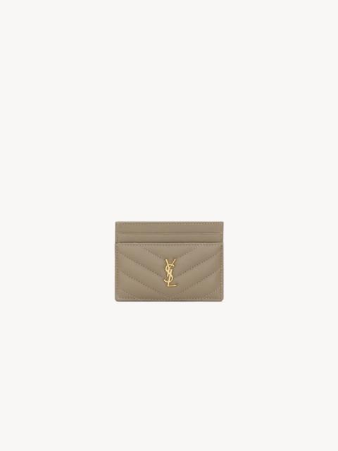 SAINT LAURENT CASSANDRE CARD CASE IN GRAIN DE POUDRE LEATHER