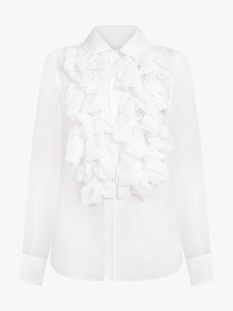 Comme Des Garçons RUFFLE FRONT SHIRT | OFF WHITE