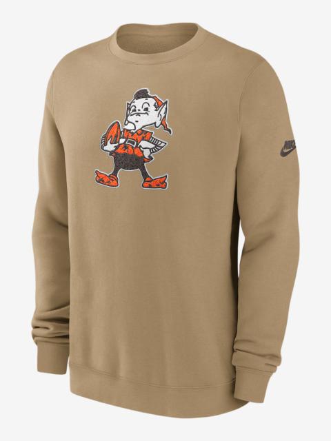Nike Cleveland Browns Swing Pass Rewind Club Men's Nike NFL Pullover Crew