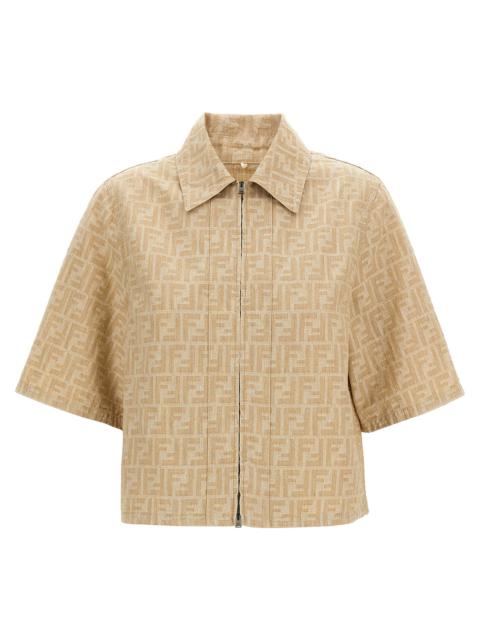 FENDI Fendi Women Ff Chambray Denim Jacket