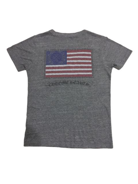 Chrome hearts vneck three bland usa flag