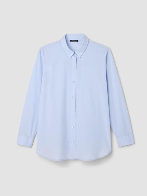EILEEN FISHER Organic Cotton Poplin Classic Collar Shirt