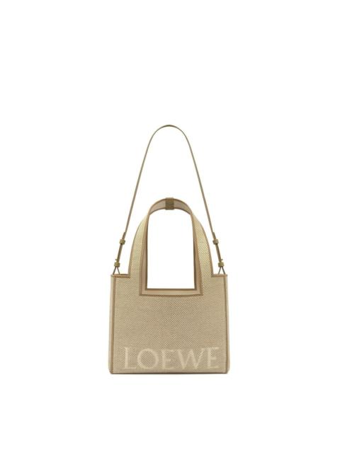 Loewe Loewe Font Tote Small Bag in Ecru