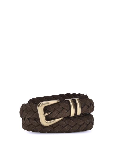 Brunello Cucinelli Brunello Cucinelli Leather Woven Belt Brown Men
